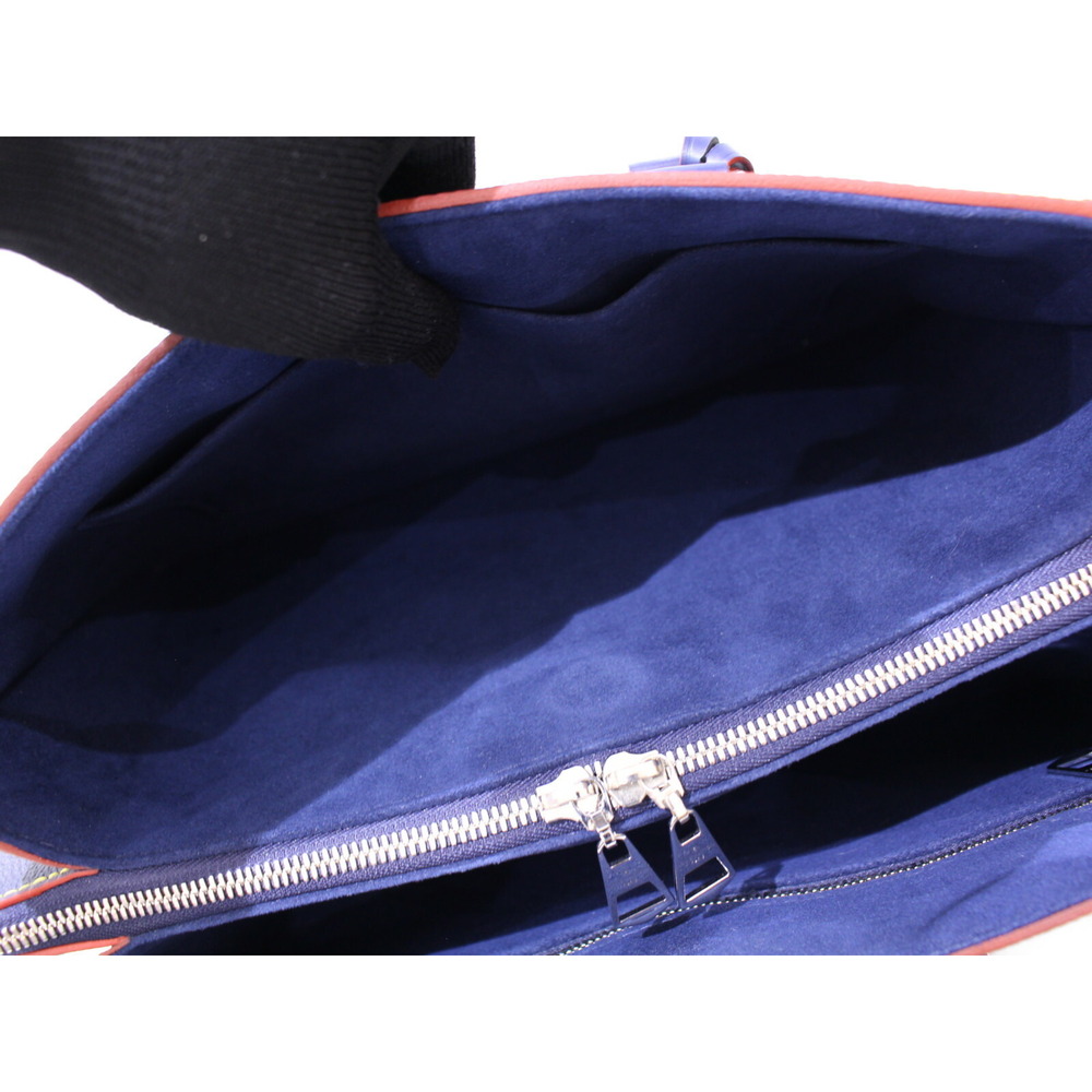Louis Vuitton Epi Red Navy Indigo Leather NV Handbag Red Blue Coquelicot - Picture 5 of 7